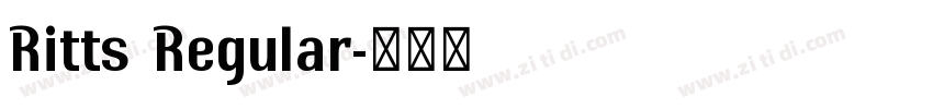 Ritts Regular字体转换
